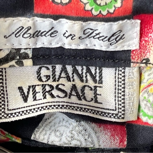 GIANNI VERSACE vintage shirt with gold buttons - Picture 3 of 12